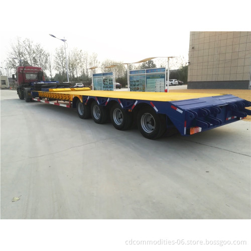 Cheap 4 Axles Lowbed Semi Trailer Travel Trailers Truck Trailers  For Sale